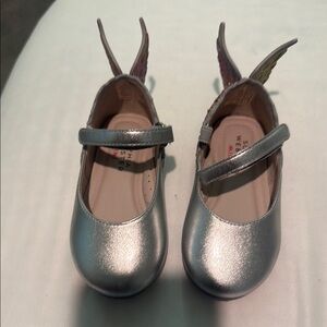 Never worn Sophia Webster Silver Winged Kids Dress Shoes